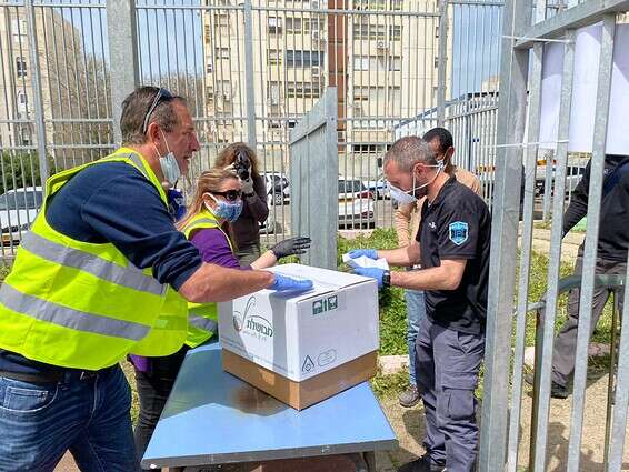 מרכז לוגיסטי בחיפה לימי הסגר // צילום: ראובן כהן, דוברות עיריית חיפה